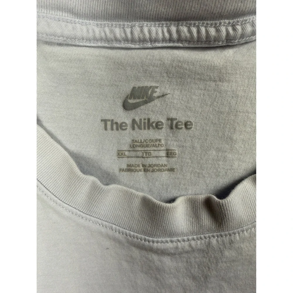 Nike Sportswear Futura Logo Embroidered Tee Shirt Light Blue XXL Tall Mens